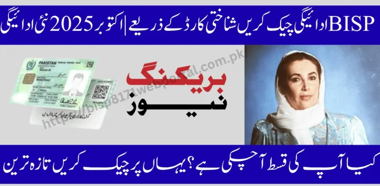 BISP 8171 Payment Check by CNIC | New October 2025 Payment & Eligibility Guide